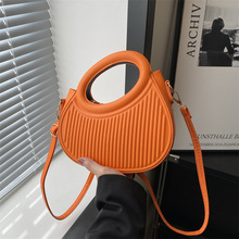 褶皱个性潮流简约ins斜挎包2024新款春季手提单肩女包通勤包包女