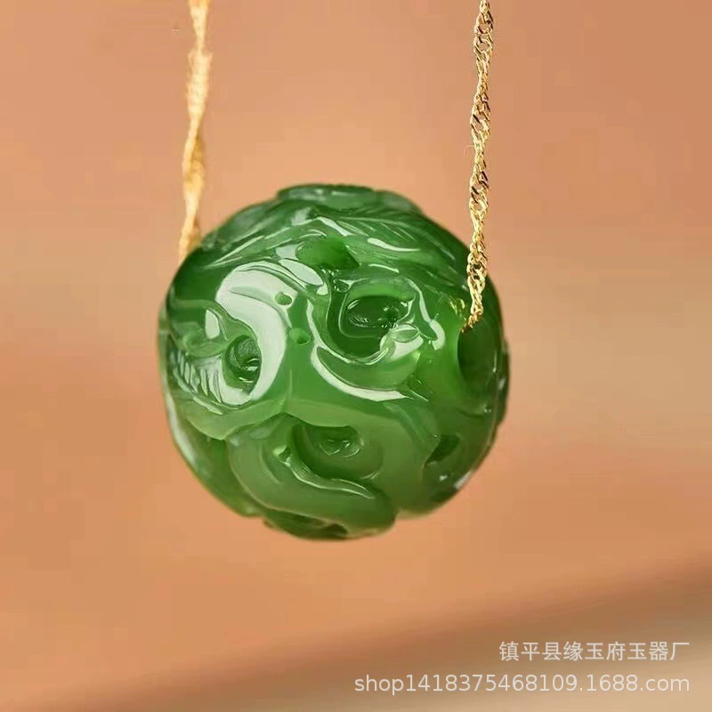 Натуральные бусины из нефрита Хэтиан: бусины-барабаны «Цветок сливы», бусины «Яблоко», круглые бусины 16-18 мм для браслетов и аксессуаров DIY