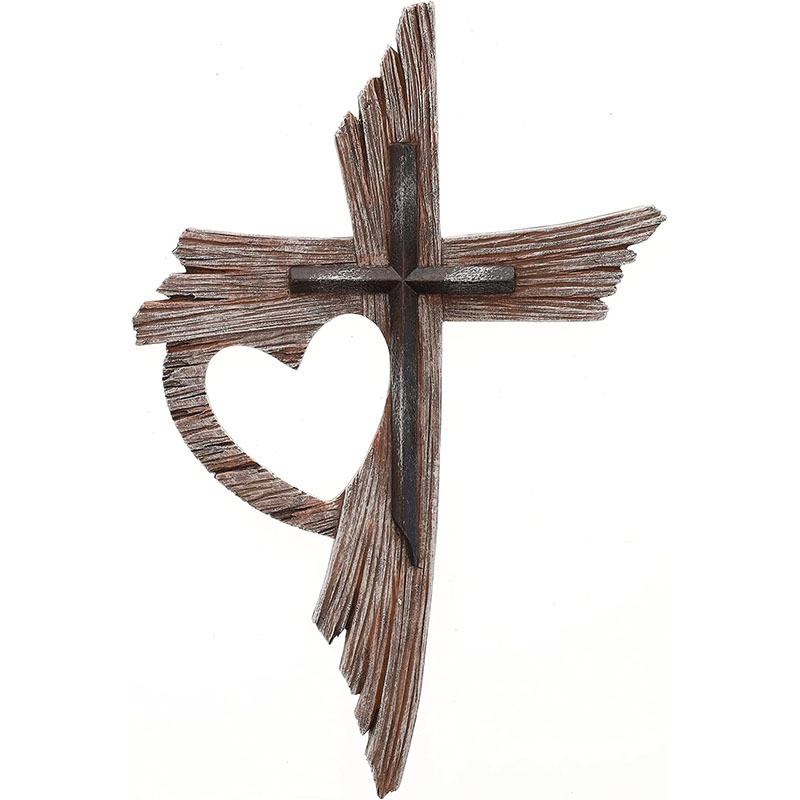 Cross-Border Explosive Easter Cross Decorative Wooden Wall Wooden Village Religious Artwork Cross-Border Explosive Easter Cross Decorative Wooden Wall Wooden Village Religious Artwork