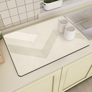 Modern Simple Table Top Diatom Mud Absorbent Quick-drying Mat Desktop Bowl Heat Insulation Anti-perm Mat Wear-resistant Kitchen Drain Mat