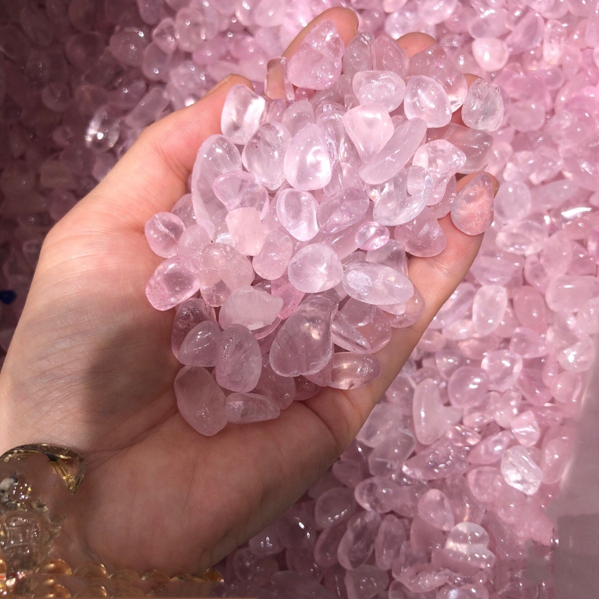 Pink crystal / 3-5mm 100g