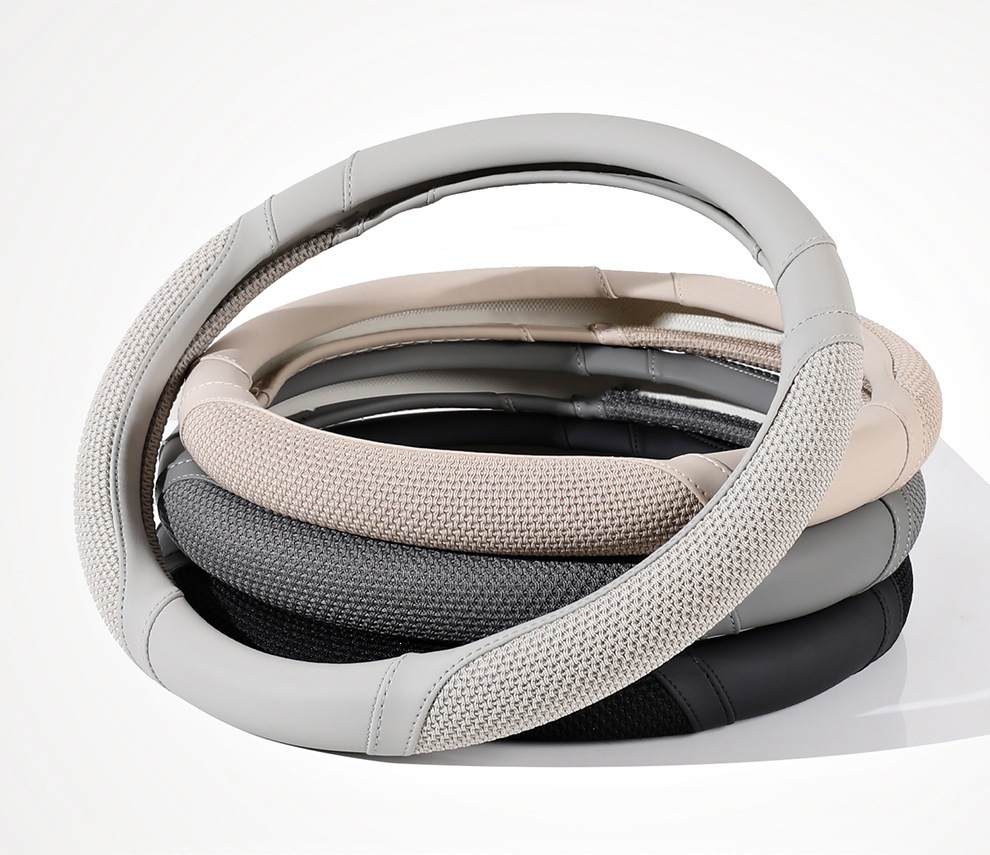 Ice silk car steering wheel cover, suitable for all seasons, breathable, non-slip, wear-resistant, sweat-absorbing, new summer model for men