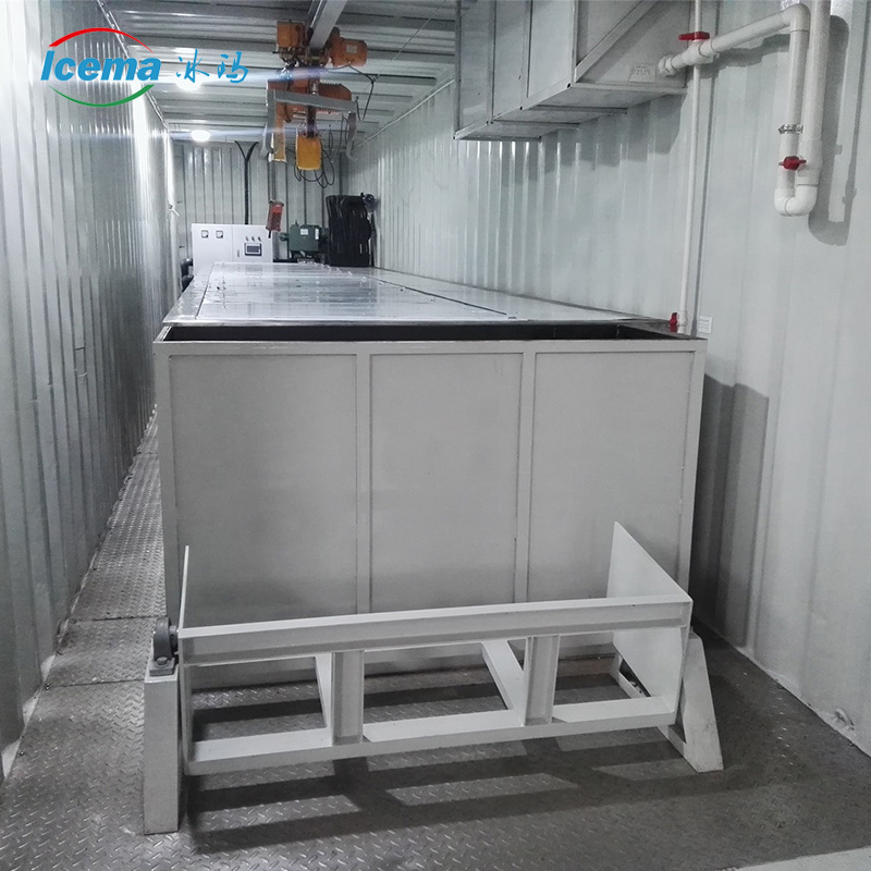 制冰机块冰日产10T吨集装箱式冰砖机 冰码制冷盐水块冰机全自动