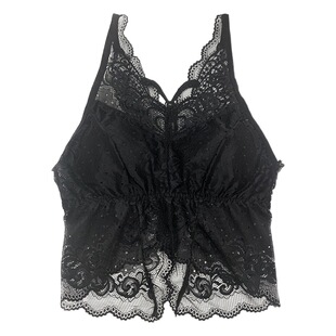 Summer New Lace Back Tube Top Vest Internet Red Butterfly Wrapped Chest Comfortable Inner Wear Big Chest Small Women's Underwear