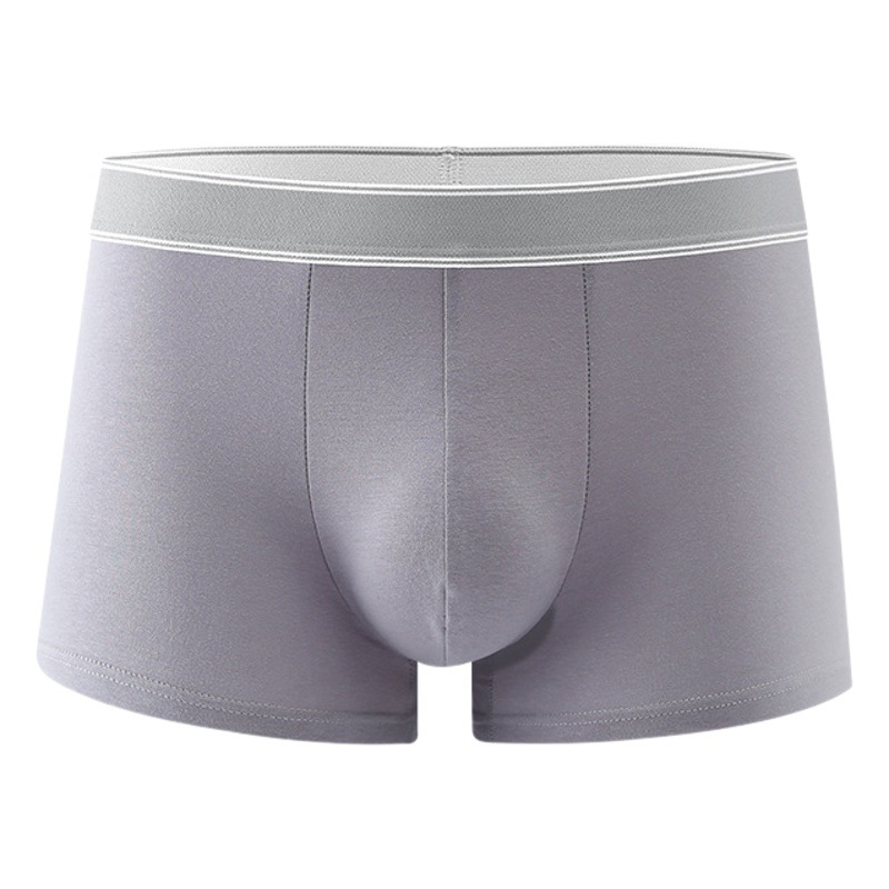 Large Size Men's Underwear, Men's Antibacterial Youth Pure Cotton Modal Breathable Mid-Waist Boxer Shorts, Cross-Border Distribution