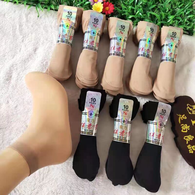 Spring and summer steel stockings solid color men's and women's thin wear-resistant velvet stockings stall wholesale supply