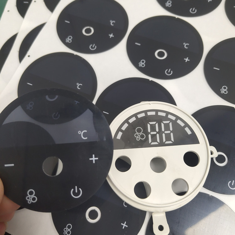 亚克力茶色显示屏镜片 PC半透黑数显面板 PET数显膜片+面板配套