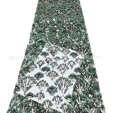 Fabricante nuevo pequeño ventilador de bollo de tela de encaje de alta calidad francesa vestido de boda cena tela de moda