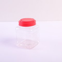 水容量 1100 ミリリットル角ボトル 3 はちみつボトルペットプラスチックボトルピクルスバケツ食品瓶ナッツボトル
