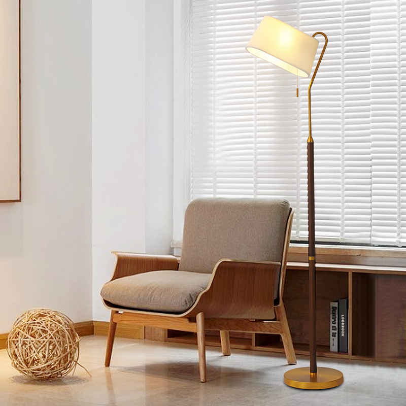 [New] organ floor lamp living room vintage parchment paper floor lamp Internet celebrity atmosphere lamp study reading lamp