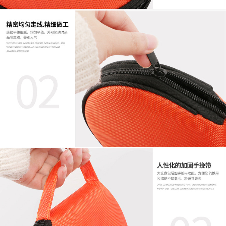 Car Cd Storage Case, Large Capacity Oxford Cloth Car Cd Bag, Household Car Use Round Disc Case
