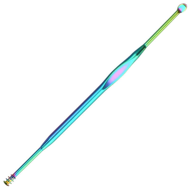 清潔耳器子供用スパイラル二頭スプーン耳掘り耳ステンレス耳スプーン美化粧耳器耳取りツール|undefined