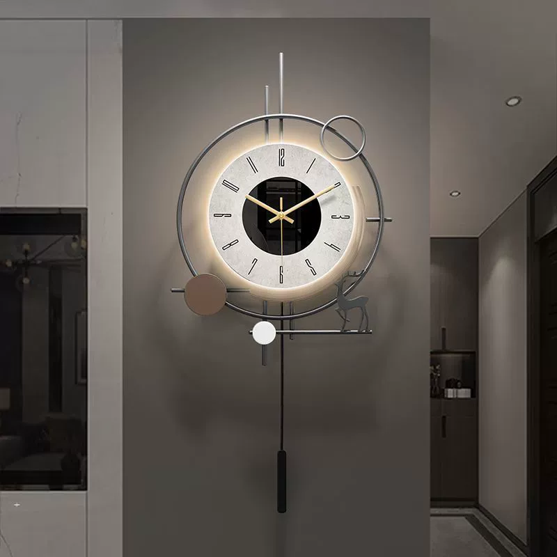 Creative wall pocket watch, light luxury style, high-quality style