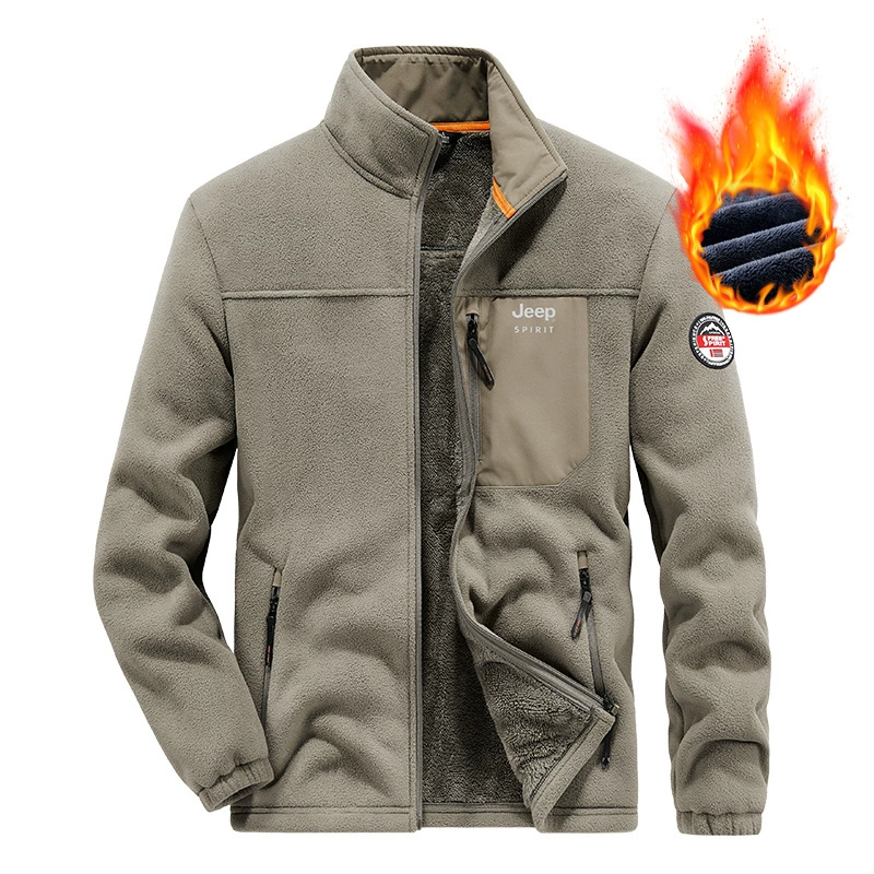 2024 Зимний JEEP SPIRIT мужской кардиган Топ Теплый воротник с воротником