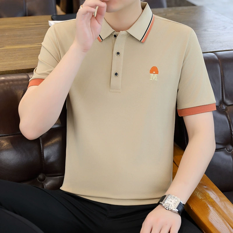 Летняя футболка с коротким рукавом для отдыха, трендовая футболка, slim fit, корейский стиль