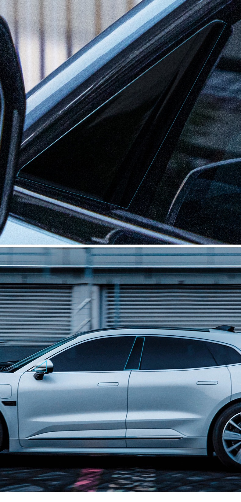 For 21-25 Zeekr 001 Car-Specific B-Pillar Transparent Protective Film