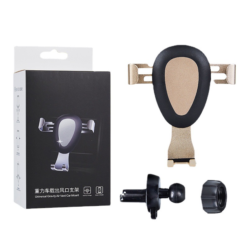 Negocios vinculación gravedad coche potencia salida de aire gota de agua soporte 360 rotación clip de silicona teléfono móvil soporte de navegación