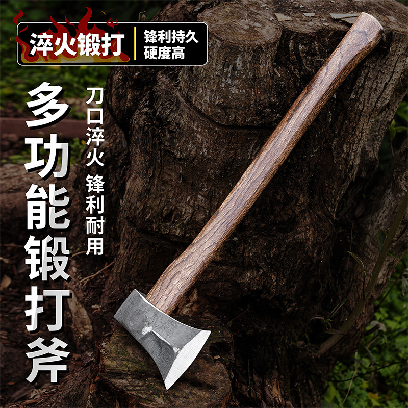 Heavy-Duty Track Steel Forged Axe for Splitting Firewood, Household Firewood Splitting Tool, Wholesale Tree Cutting Axe, Logging Axe Heavy-Duty Track Steel Forged Axe for Splitting Firewood, Household Firewood Splitting Tool, Wholesale Tree Cutting Axe, Logging Axe