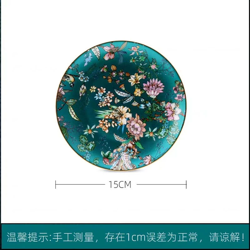 Porcelain tableware (Tangshan), bone‑china enamel, floral pattern, assorted serving pieces