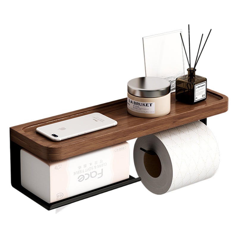 Caja de pañuelos para baño Caja de dibujo sin punzonado Estante de papel higiénico para baño Estante de pañuelos para rollo de baño