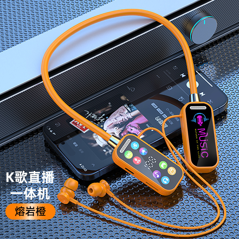 新しいカラースクリーン付きカラオケ耳返しネックマウントワイヤレスBluetoothヘッドセット、ネックマウントソプラノ、超長時間スタンバイ、ユニバーサル|undefined