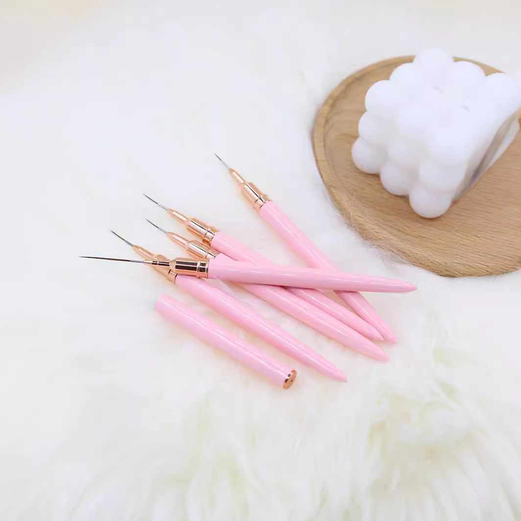 Meinaiqi pluma de dibujo de uñas estilo japonés pintura de línea fina pluma pintura de uñas flor gancho línea traje de cepillo de uñas francés