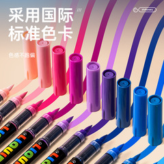 Single-tipped soft head student art DIY graffiti pen, non-transparent direct liquid acrylic marker, self-selected color pens