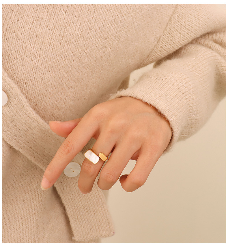 No Inlaid Inlay Material 18K Gold Plating Color PVD Coated Real Gold Plated 18K Gold Geometric 304 Stainless Steel Retro Waterproof Non Tarnish