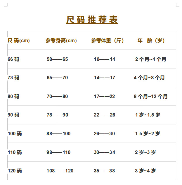 尺寸表勿?