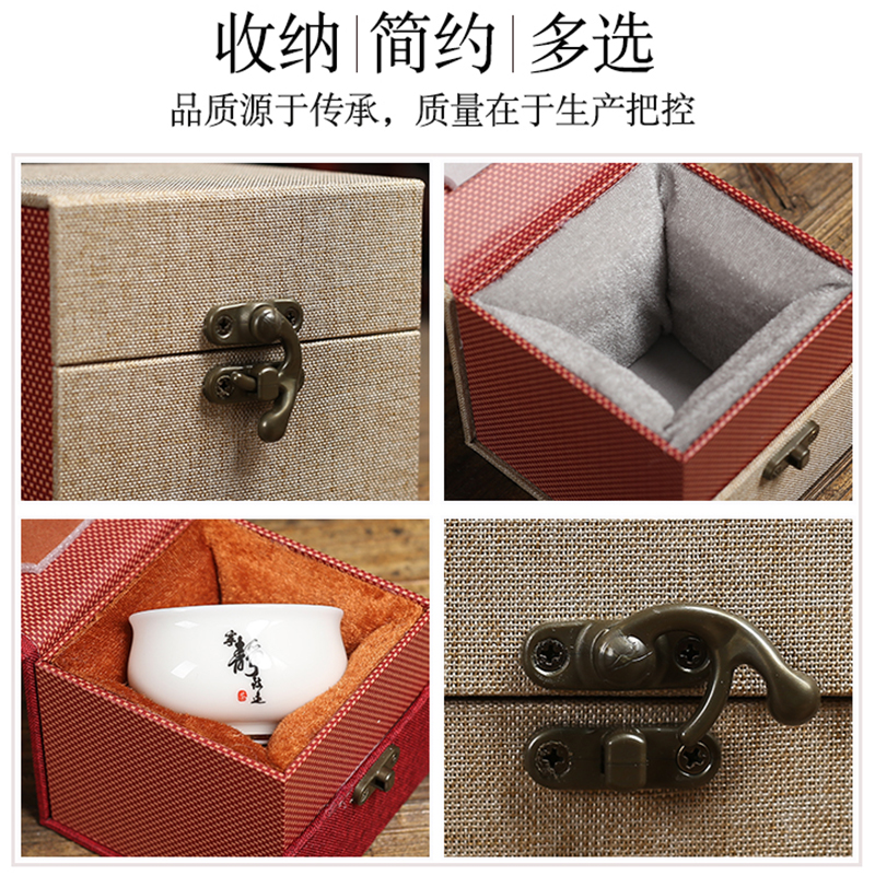 Caja de arena púrpura, caja de tazas, caja de brocado, caja de embalaje, caja de jade antigua, caja de regalo, colección de lino personalizada, caja de brocado