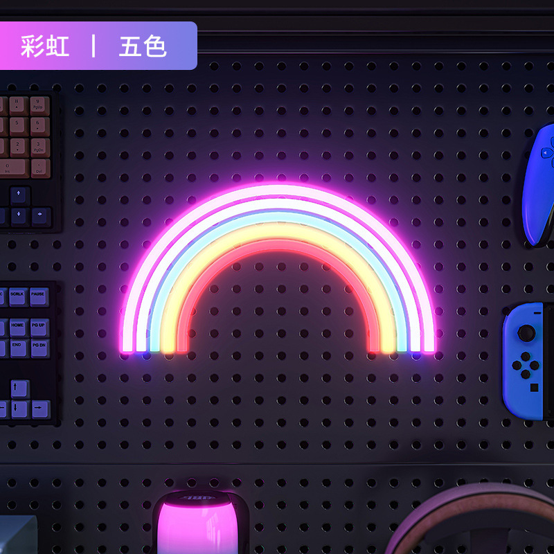 Tablero de la cueva, luz ambiental, decoración de la sala de deportes electrónicos, luz de neón LED, modelado de celebridades de Internet, decoración creativa de la pared, accesorios de gancho