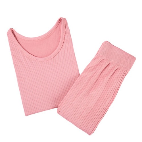 Winter Warm Fleece Thick Women's Thermal Underwear Set Pure Color Seamless Body Shaping Lingerie