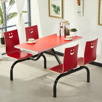 不鏽鋼快餐桌廠家定制 餐桌椅 防火板桌面速食餐桌壹桌四椅餐桌椅