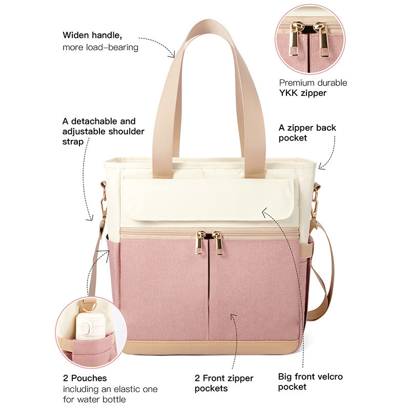 Bolso de almuerzo para mujer de venta caliente, bolso de almuerzo, caja de almuerzo de aislamiento a prueba de fugas, bolso de almuerzo refrigerado con correa para el hombro