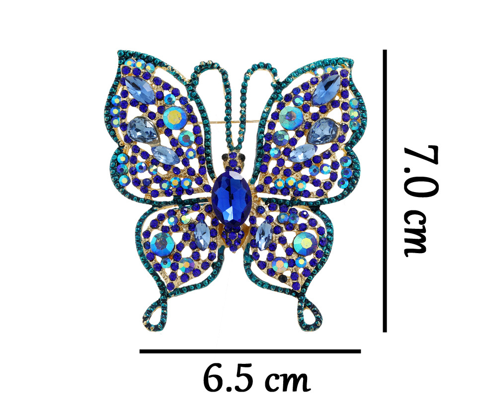 40g Weight Artificial Gemstones Inlay Material Brooches Classification Daily Occasion Alloy Material Butterfly Pattern Unisex Gender Metal Design Korean Style Style Korean Style Pin Butterfly Alloy Metal Artificial Gemstones Unisex Brooches 1