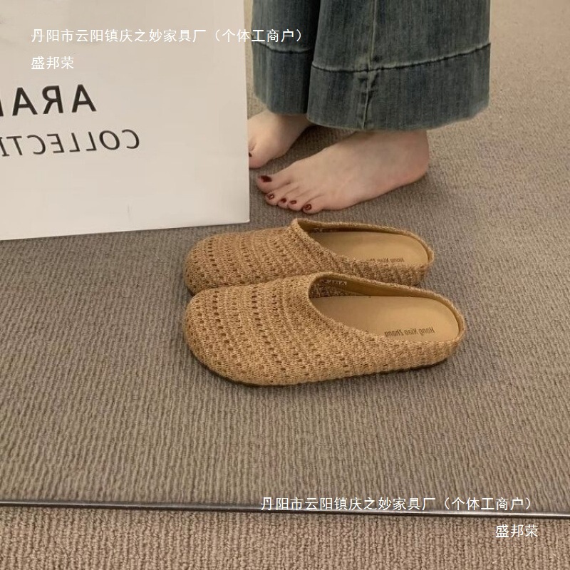 手織り厚底ボヘミアンビルケンシュトックシューズレディースアウターウェア25春夏休暇スリッポンアウターシューズカジュアル|undefined