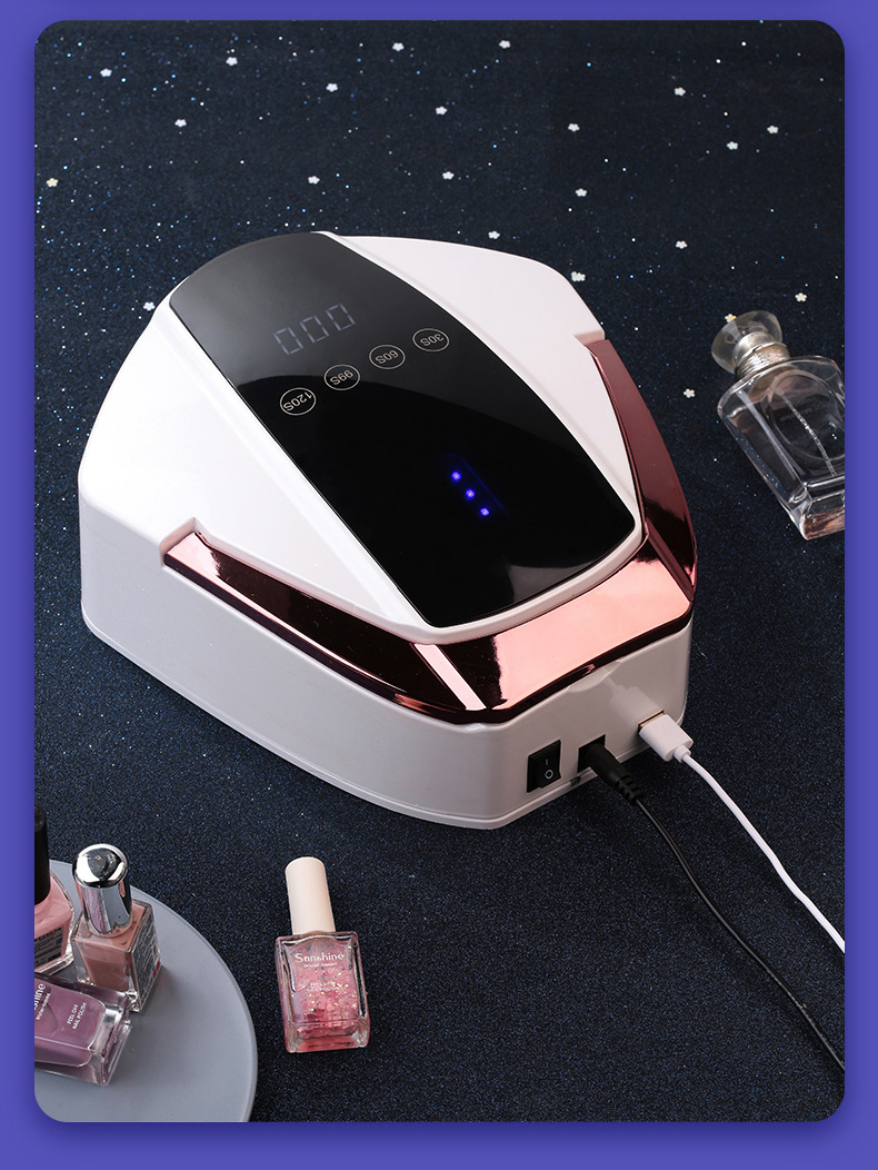 New Extra Large Power Storage Nail Lamp S90P Super Fast Curing Adhesive Phototherapy Lamp Dual Hand Wireless Charging Phototherapy Dryer