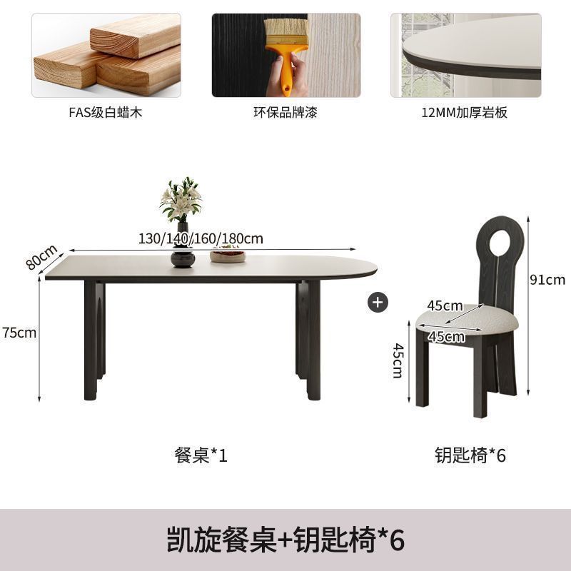 Mesa y silla de comedor de madera sólida medieval, mesa de comedor retro francesa, mesa de comedor de isla semidonda, mesa de comedor contra la pared