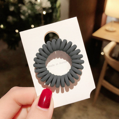 ネットセレブ カラフル電話コード ヘアゴム レディース ヘアロープ 韓国つや消し シンプル ゴムバンド ヘアネット ネットセレブ ヘアロープ ベーシックモデル|undefined