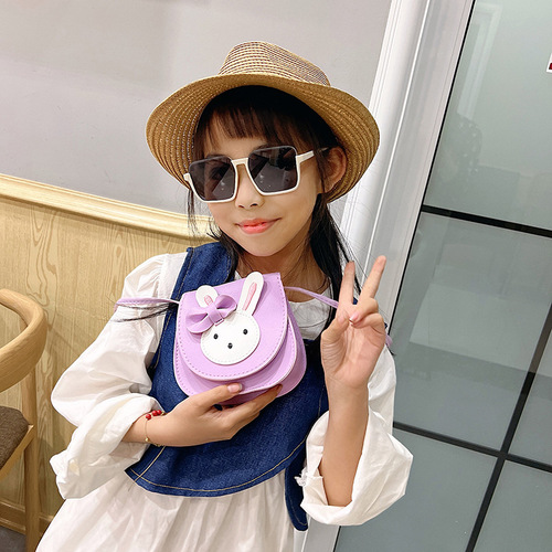 Children's backpack wholesale new cute rabbit girl children crossbody bag girl PU mini shoulder accessory coin purse
