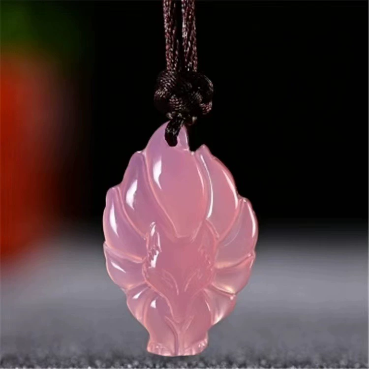 Fuchsia organic pendant, agate protective amulet, buckle, ice imitation