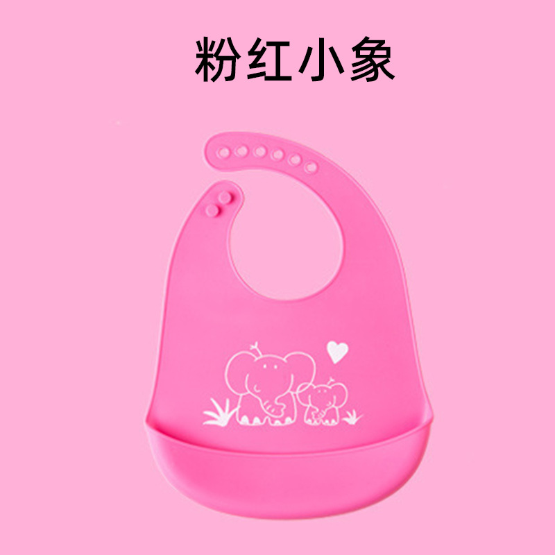 Nuevos niños babero bebé impermeable babero bebé impreso animal color sólido babero bebé babero