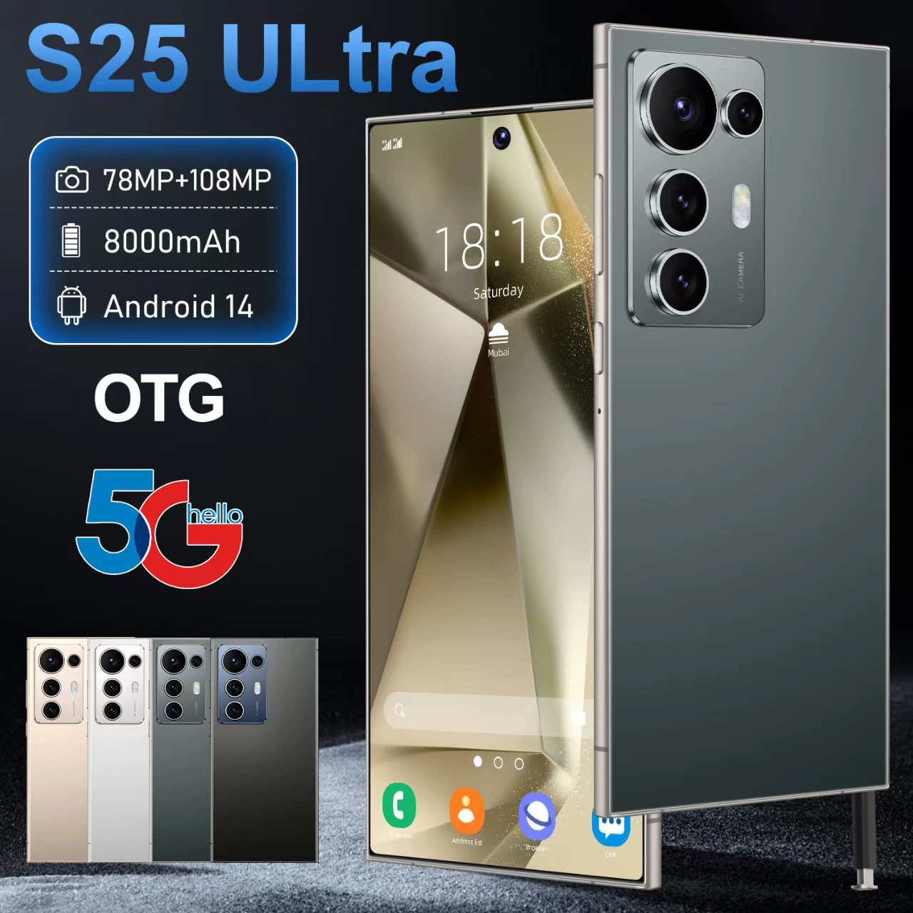 Умные часы, мобильный телефон, C25, S25, широкий экран, Android