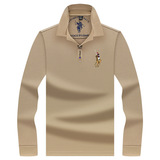 Хлопковый лонгслив, весенняя трендовая футболка polo, с вышивкой