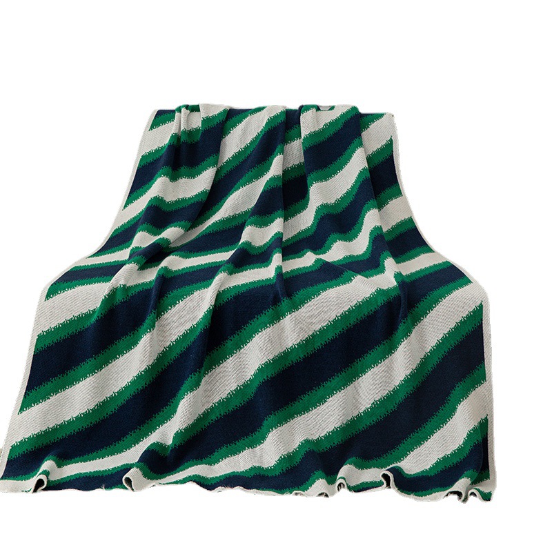 全棉多色针织毛线盖毯 办公空调卧室午休毯子 拍照道具