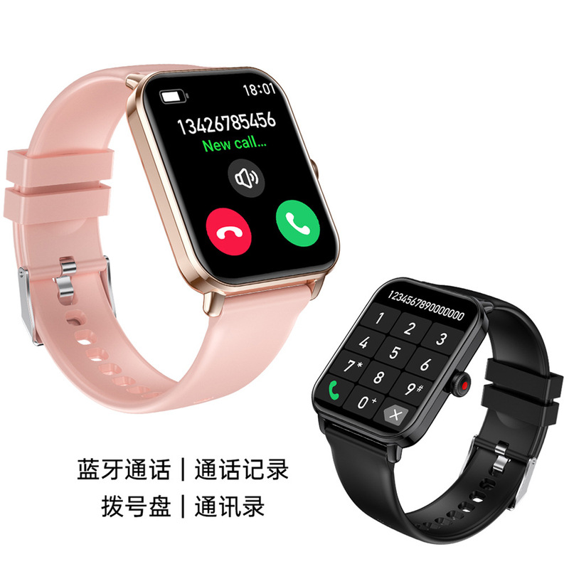 New Heart Rate Blood Oxygen Sleep Blood Pressure Ip68 Waterproof Female Physiological Cycle 1.8 Inch Phone Smart Watch