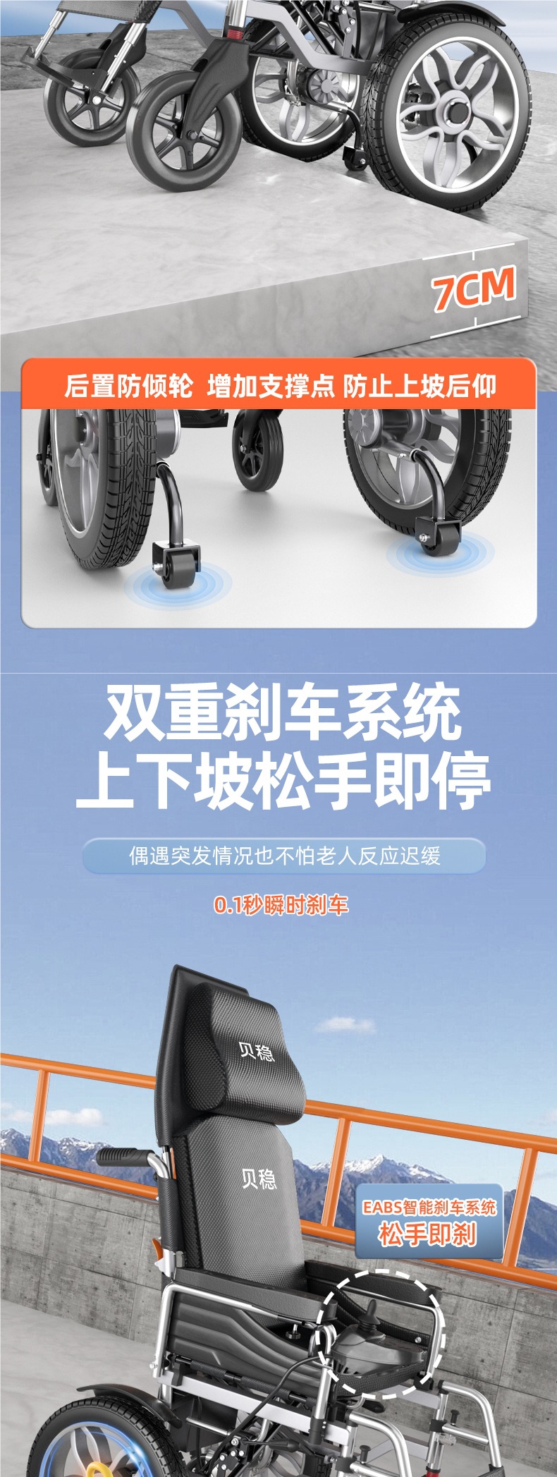 National Subsidy Beiweng Electric Wheelchair Intelligent Fully Automatic Folding Portable Scooter for the Elderly and Other Disabilities