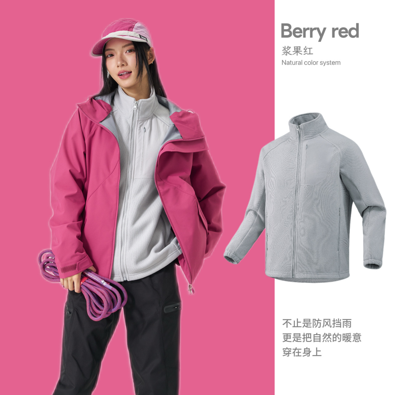 Chaqueta de exterior ligera, resistente al viento, impermeable y resistente al aceite de la marca Shanke para mujer, chaqueta de senderismo y montañismo magnética con triple protección DuPont para hombre.