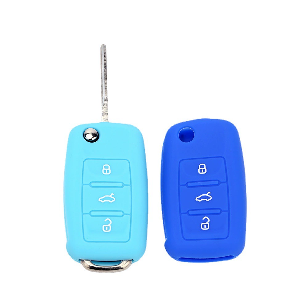 Car keys, silicone folding key bag, protective remote control for keys, 3 keys