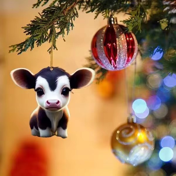 34g Weight Christmas Simple Style Cattle Arylic Birthday Festival